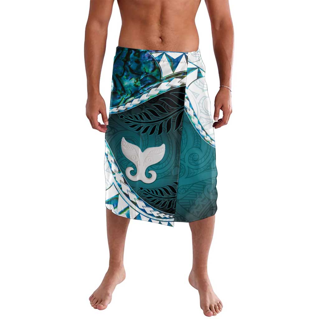 Aotearoa New Zealand Lavalava Maori Wera Paua Shell Teal Glitter