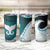 Aotearoa New Zealand Tumbler Cup Maori Wera Paua Shell Teal Glitter