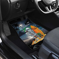 Hawaii Halloween Car Mats Hallowaiian Skeleton Surf