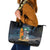 Hawaii Halloween Leather Tote Bag Hallowaiian Skeleton Surf