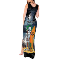 Personalised Hawaii Halloween Tank Maxi Dress Hallowaiian Skeleton Surf