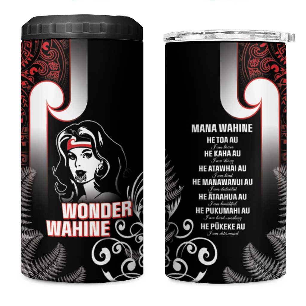 New Zealand Aotearoa Mana Wahine 4 in 1 Can Cooler Tumbler