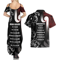 New Zealand Aotearoa Mana Wahine Couples Matching Summer Maxi Dress and Hawaiian Shirt