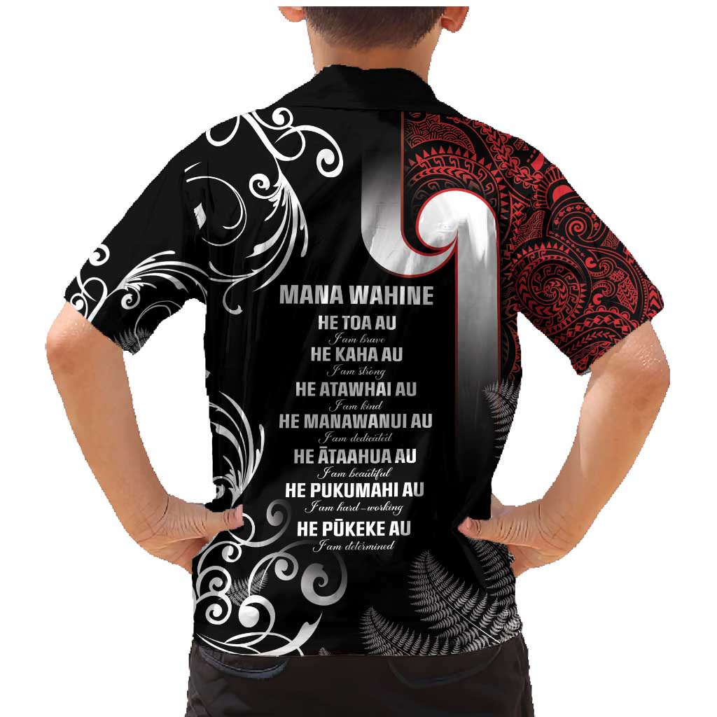 New Zealand Aotearoa Mana Wahine Family Matching Mermaid Dress and Hawaiian Shirt