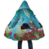 New Zealand Tomtit Cloak Maori Koru With Pohutukawa Galaxy Style - Polynesian Pride