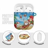 Guam Christmas AirPods Case Felis Pasgua Chilling Santa - Polynesian Pride