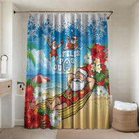 Guam Christmas Bathroom Set Felis Pasgua Chilling Santa - Polynesian Pride