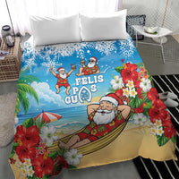 Guam Christmas Bedding Set Felis Pasgua Chilling Santa - Polynesian Pride