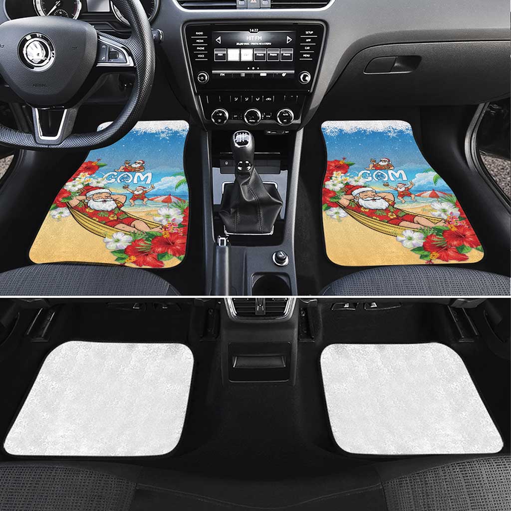 Guam Christmas Car Mats Felis Pasgua Chilling Santa - Polynesian Pride