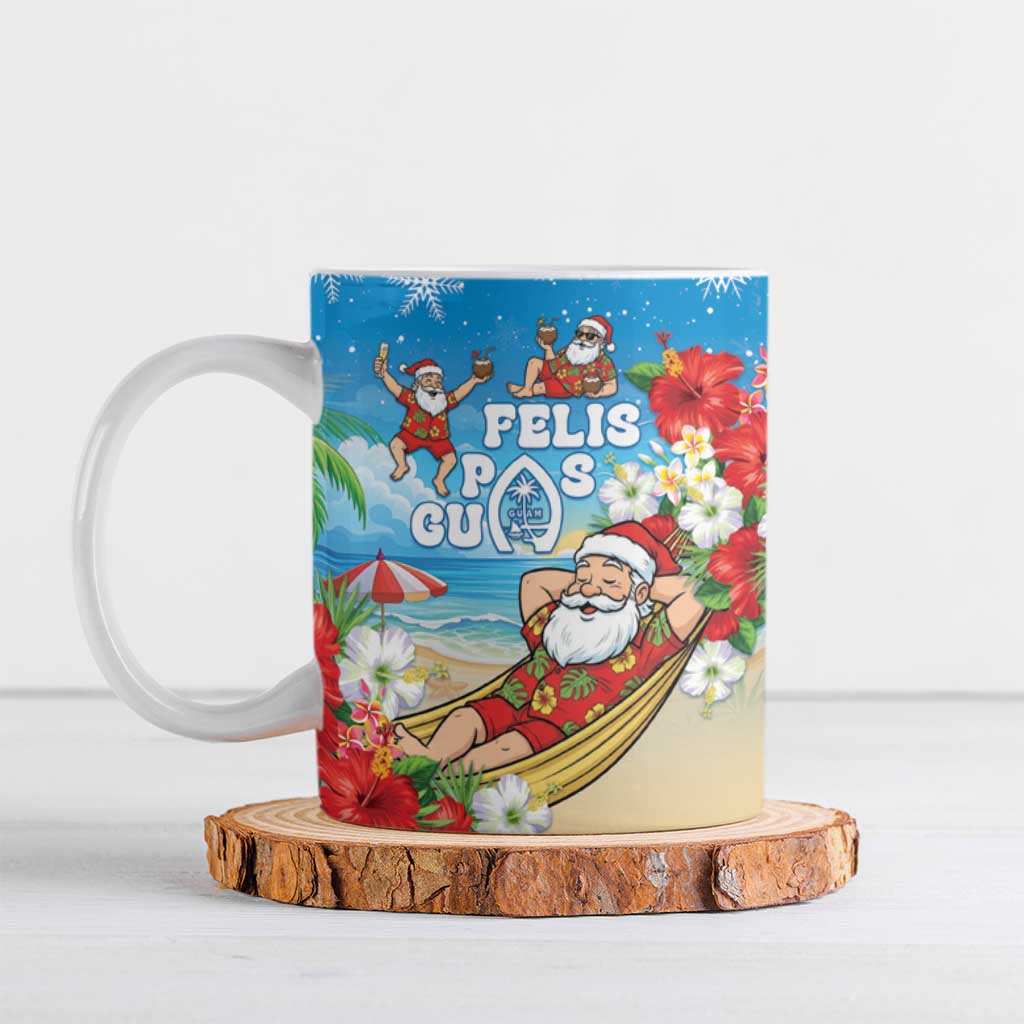 Guam Christmas Ceramic Mug Felis Pasgua Chilling Santa - Polynesian Pride