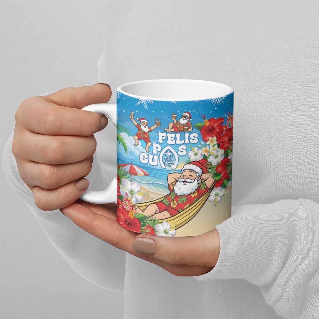Guam Christmas Ceramic Mug Felis Pasgua Chilling Santa - Polynesian Pride