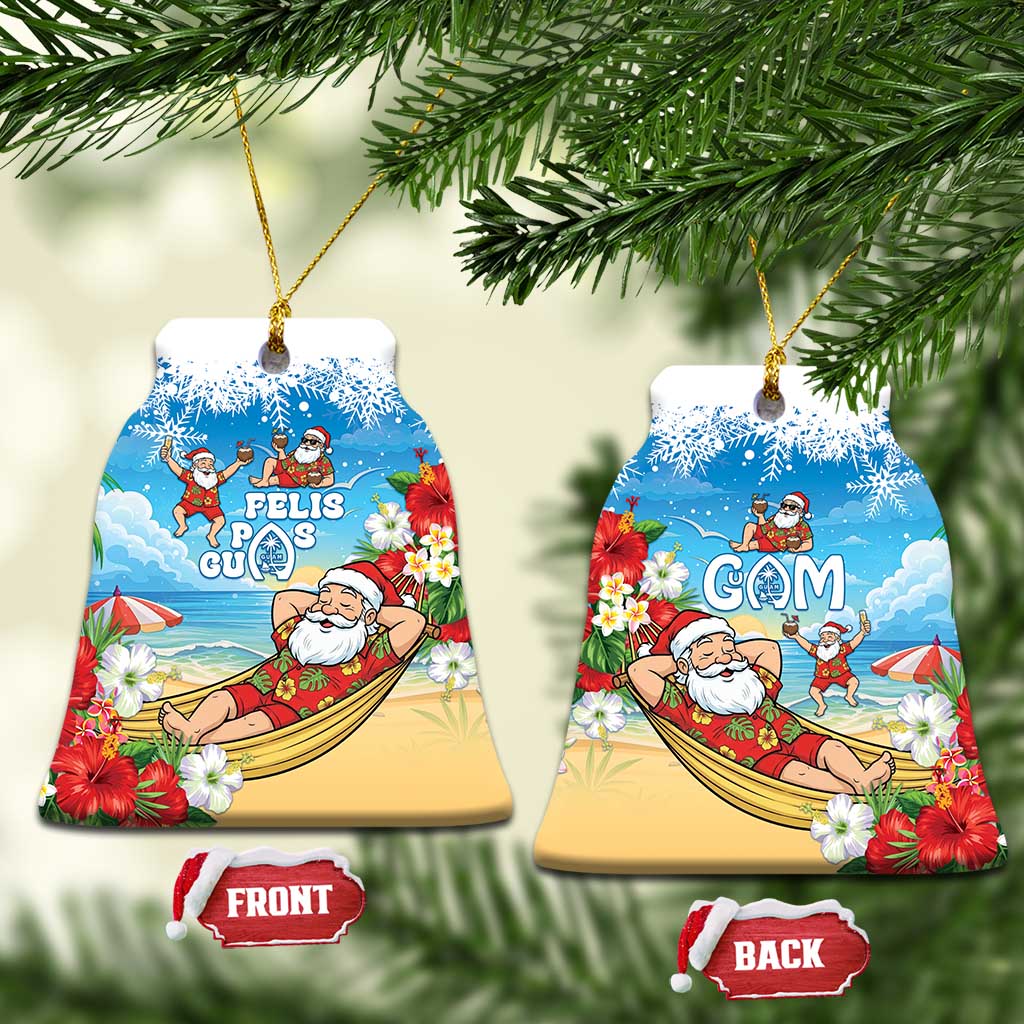 Guam Christmas Ceramic Ornament Felis Pasgua Chilling Santa - Polynesian Pride