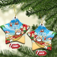 Guam Christmas Ceramic Ornament Felis Pasgua Chilling Santa - Polynesian Pride