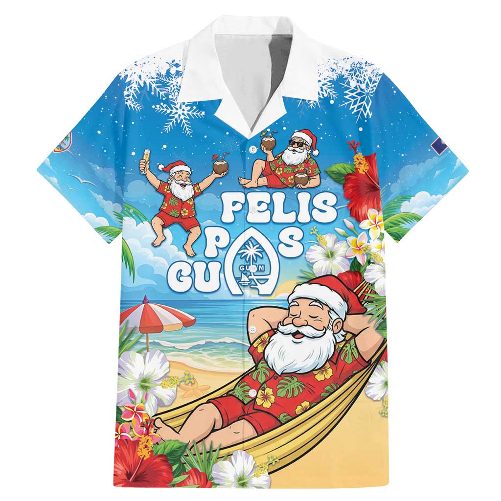 Guam Christmas Family Matching Mermaid Dress and Hawaiian Shirt Felis Pasgua Chilling Santa - Polynesian Pride