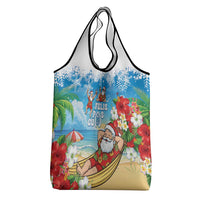 Guam Christmas Grocery Bag Felis Pasgua Chilling Santa - Polynesian Pride
