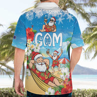 Guam Christmas Hawaiian Shirt Felis Pasgua Chilling Santa - Polynesian Pride