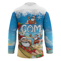 Guam Christmas Hockey Jersey Felis Pasgua Chilling Santa - Polynesian Pride