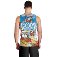 Guam Christmas Men Tank Top Felis Pasgua Chilling Santa - Polynesian Pride
