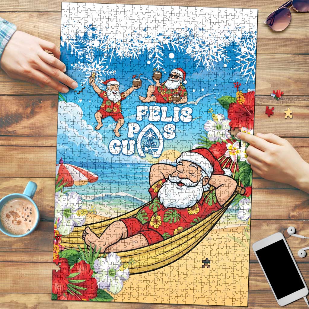 Guam Christmas Puzzle Felis Pasgua Chilling Santa - Polynesian Pride