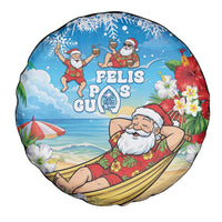 Guam Christmas Spare Tire Cover Felis Pasgua Chilling Santa - Polynesian Pride