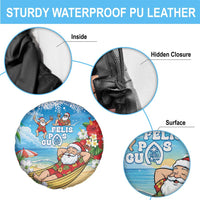 Guam Christmas Spare Tire Cover Felis Pasgua Chilling Santa - Polynesian Pride