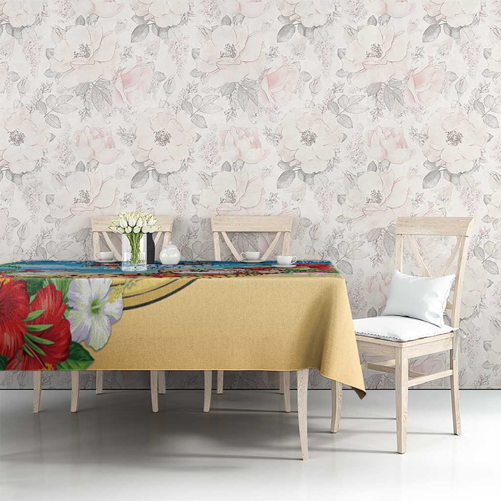 Guam Christmas Tablecloth Felis Pasgua Chilling Santa - Polynesian Pride