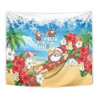 Guam Christmas Tapestry Felis Pasgua Chilling Santa - Polynesian Pride