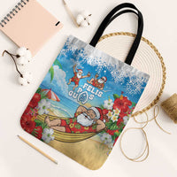 Guam Christmas Tote Bag Felis Pasgua Chilling Santa - Polynesian Pride