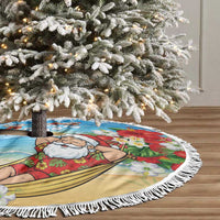 Guam Christmas Tree Skirt Felis Pasgua Chilling Santa - Polynesian Pride