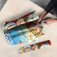 Guam Christmas Umbrella Felis Pasgua Chilling Santa - Polynesian Pride