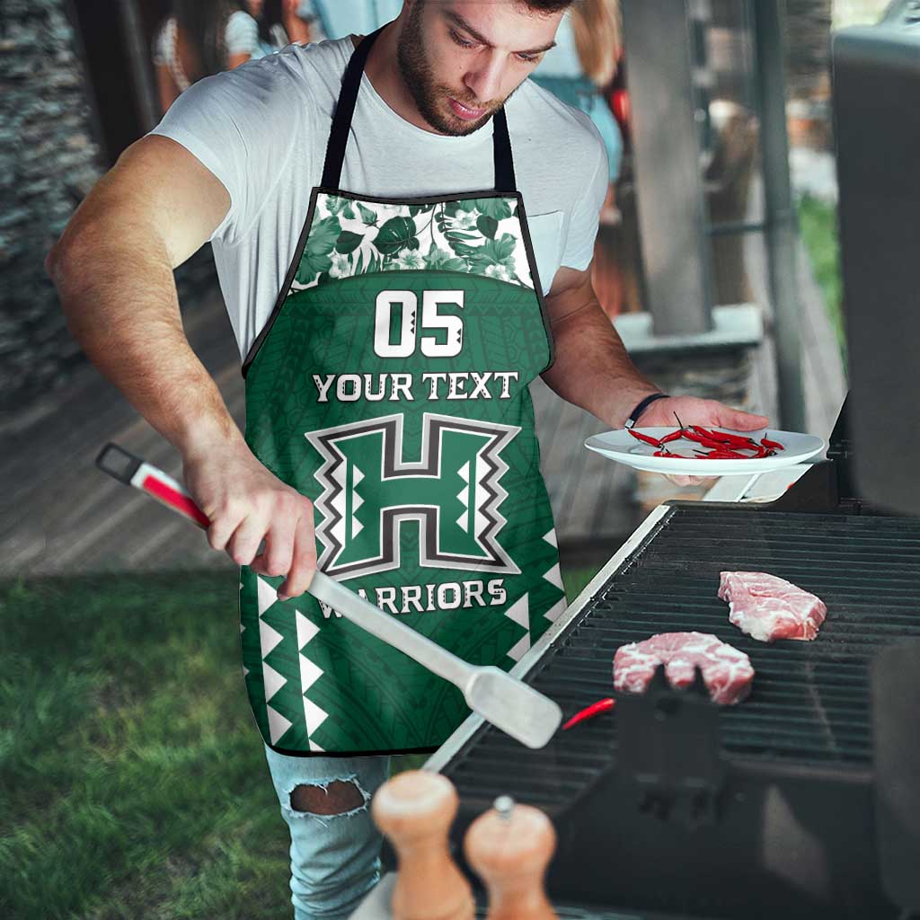 Custom Hawaii Football Apron Rainbow Warriors Tropical Vibes - Polynesian Pride