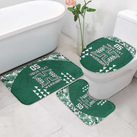 Custom Hawaii Football Bathroom Set Rainbow Warriors Tropical Vibes - Polynesian Pride