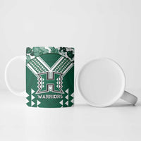 Custom Hawaii Football Ceramic Mug Rainbow Warriors Tropical Vibes - Polynesian Pride