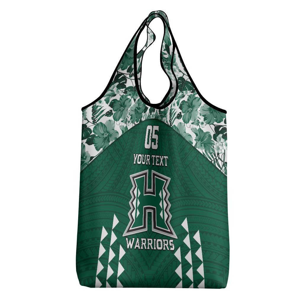 Custom Hawaii Football Grocery Bag Rainbow Warriors Tropical Vibes - Polynesian Pride