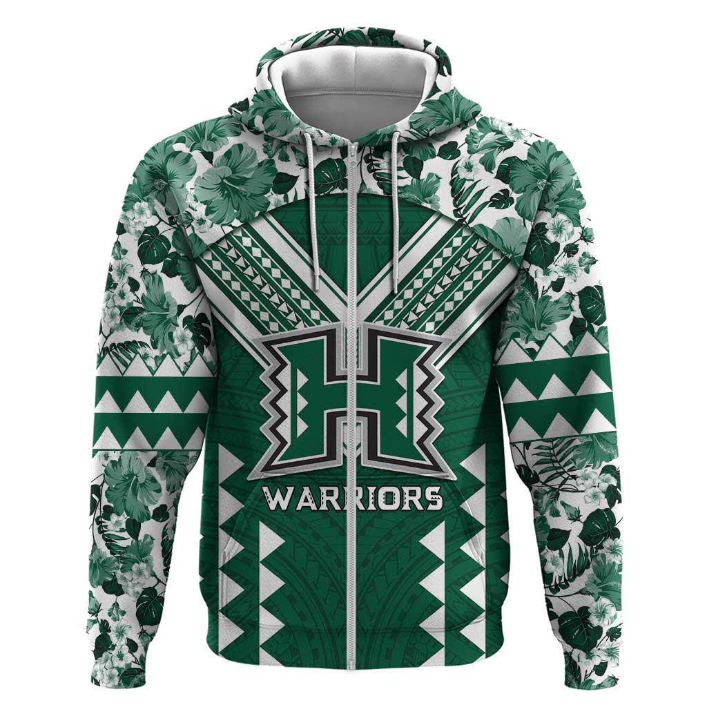 Custom Hawaii Football Hoodie Rainbow Warriors Tropical Vibes - Polynesian Pride