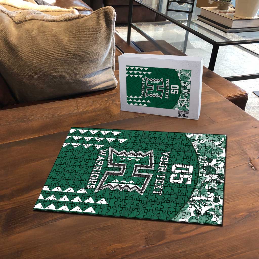 Custom Hawaii Football Puzzle Rainbow Warriors Tropical Vibes - Polynesian Pride