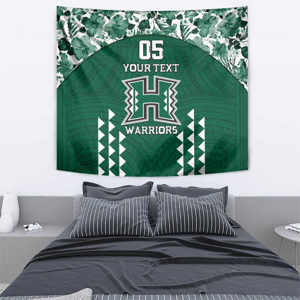 Custom Hawaii Football Tapestry Rainbow Warriors Tropical Vibes - Polynesian Pride