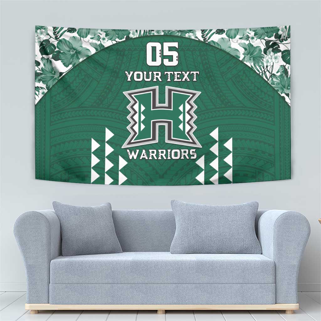 Custom Hawaii Football Tapestry Rainbow Warriors Tropical Vibes - Polynesian Pride