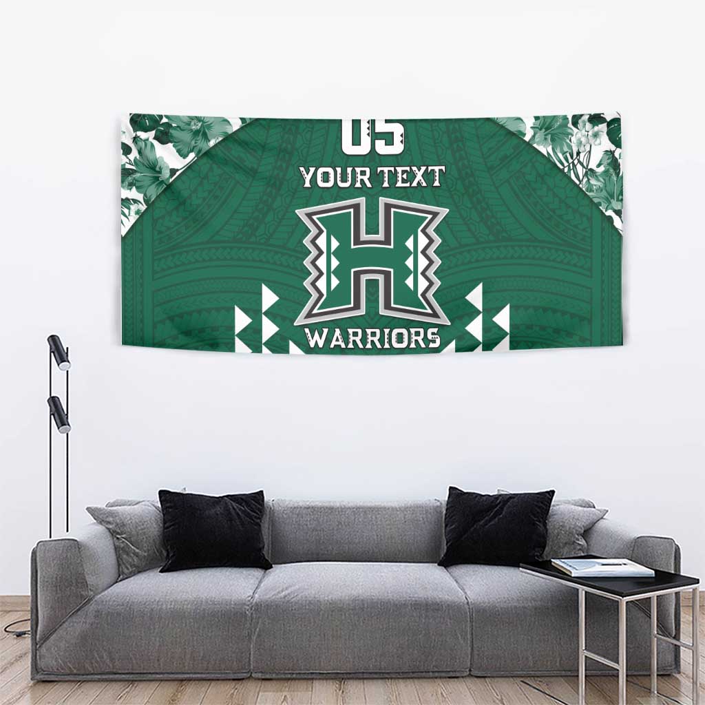Custom Hawaii Football Tapestry Rainbow Warriors Tropical Vibes - Polynesian Pride