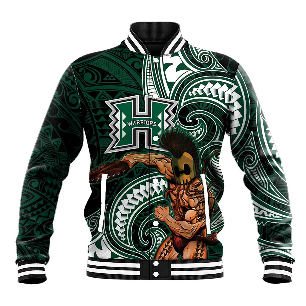 Hawaii Ikaika Warrior Football Baseball Jacket Polynesian Tribal Tattoo - Polynesian Pride