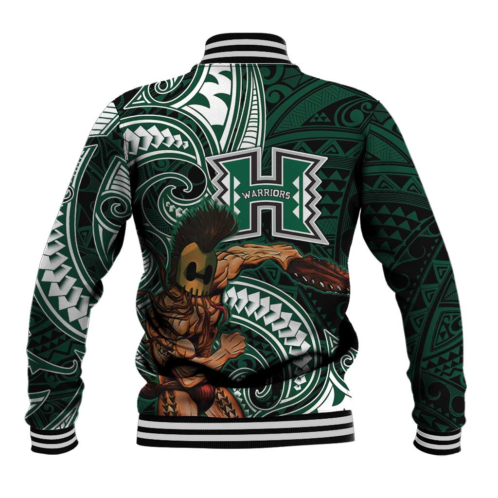 Hawaii Ikaika Warrior Football Baseball Jacket Polynesian Tribal Tattoo - Polynesian Pride