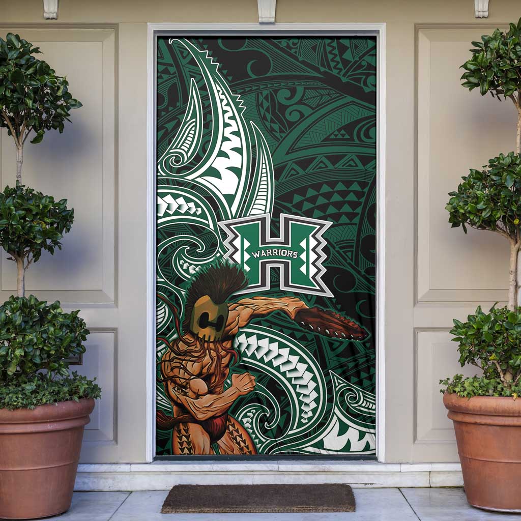 Hawaii Ikaika Warrior Football Door Cover Polynesian Tribal Tattoo - Polynesian Pride