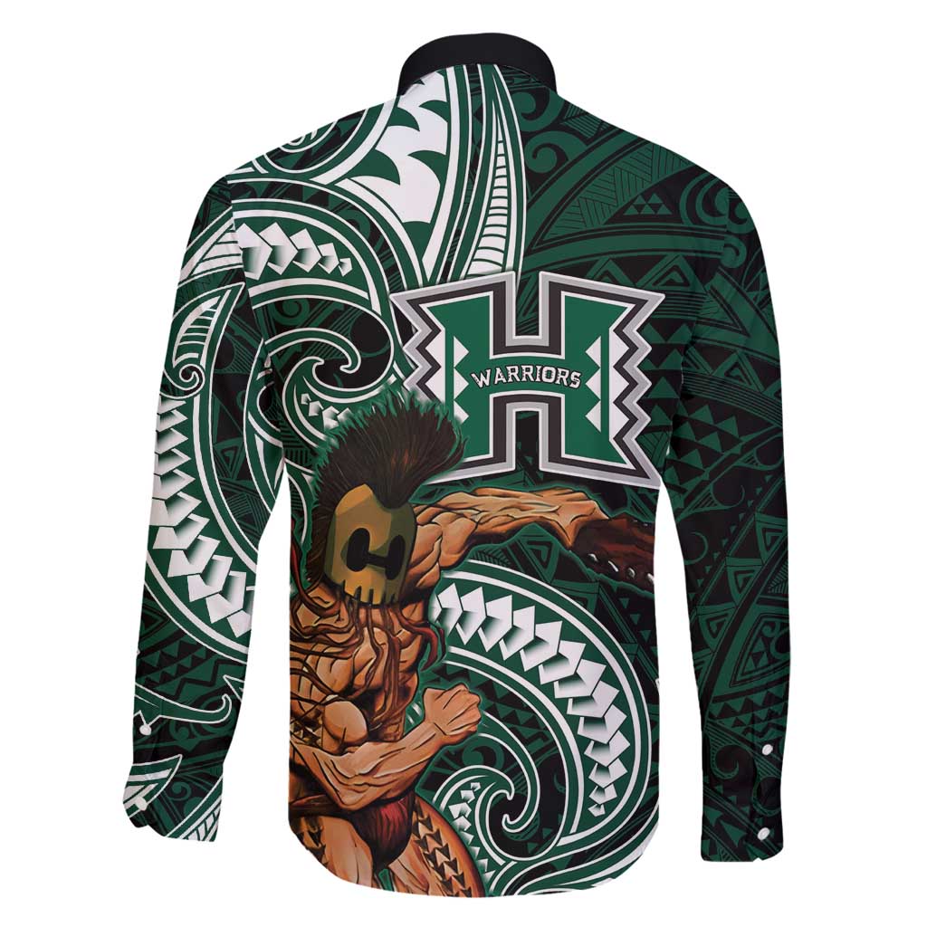 Hawaii Ikaika Warrior Football Family Matching Mermaid Dress and Hawaiian Shirt Polynesian Tribal Tattoo - Polynesian Pride