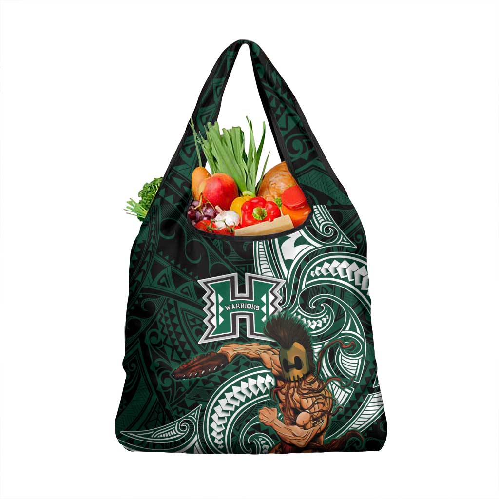 Hawaii Ikaika Warrior Football Grocery Bag Polynesian Tribal Tattoo - Polynesian Pride