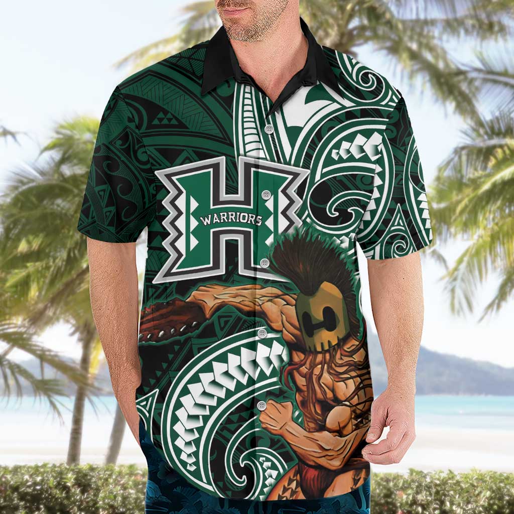 Hawaii Ikaika Warrior Football Hawaiian Shirt Polynesian Tribal Tattoo - Polynesian Pride