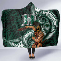 Hawaii Ikaika Warrior Football Hooded Blanket Polynesian Tribal Tattoo - Polynesian Pride