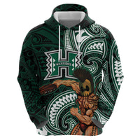 Hawaii Ikaika Warrior Football Hoodie Polynesian Tribal Tattoo - Polynesian Pride