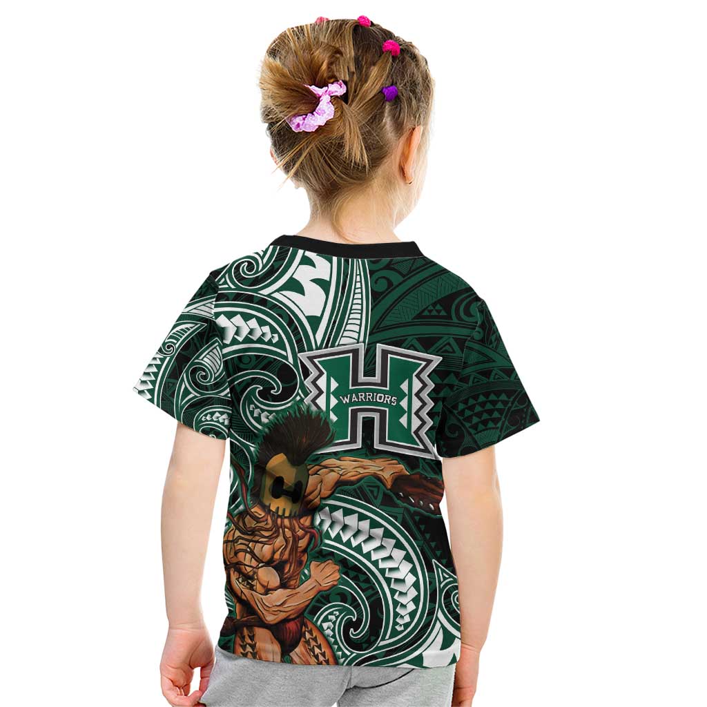 Hawaii Ikaika Warrior Football Kid T Shirt Polynesian Tribal Tattoo - Polynesian Pride