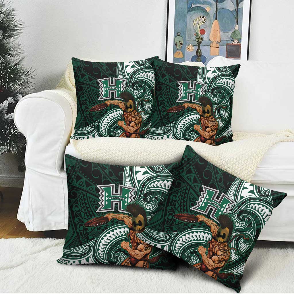 Hawaii Ikaika Warrior Football Pillow Cover Polynesian Tribal Tattoo - Polynesian Pride