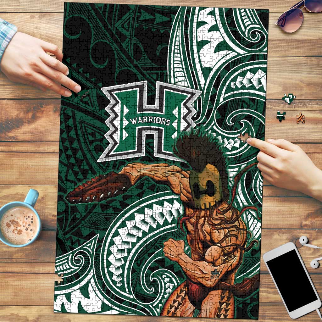 Hawaii Ikaika Warrior Football Puzzle Polynesian Tribal Tattoo - Polynesian Pride
